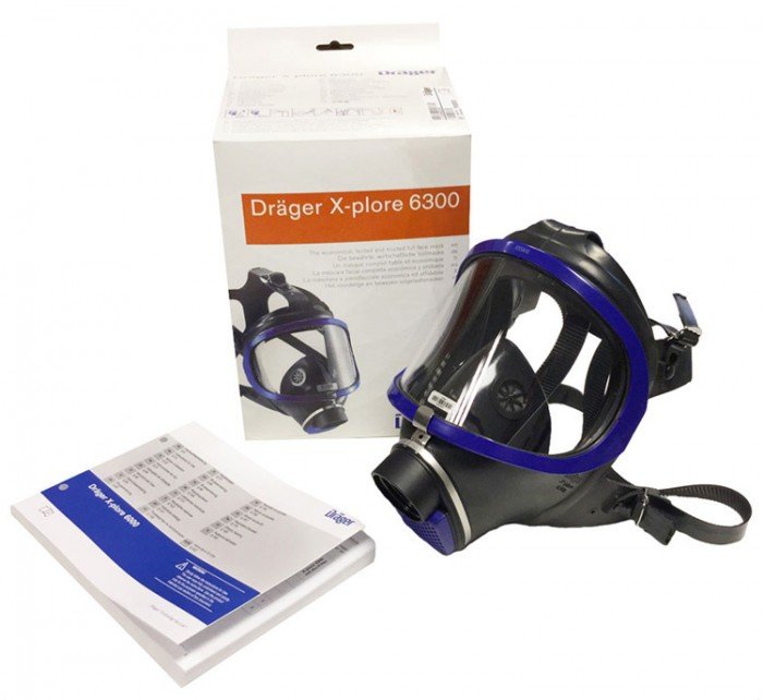 NEW X-PLORE 6300 DRAGER  EPDM Full Face Mask R55800 