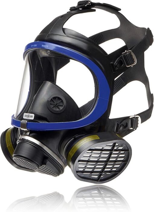 Dräger X-plore 5500 Full-Face Respirator Mask NIOSH Certified + 2x Gas Cartridge OV/AG/HF/FM/CD/AM/MA/HS | Eye and Respiratory Protection, Anti-Fog, 180° View - Image 6